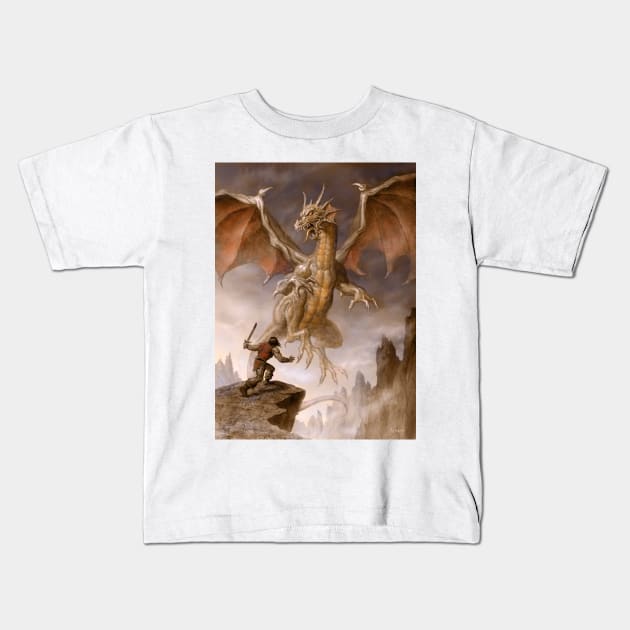 DragonSlayer Kids T-Shirt by Paul_Abrams